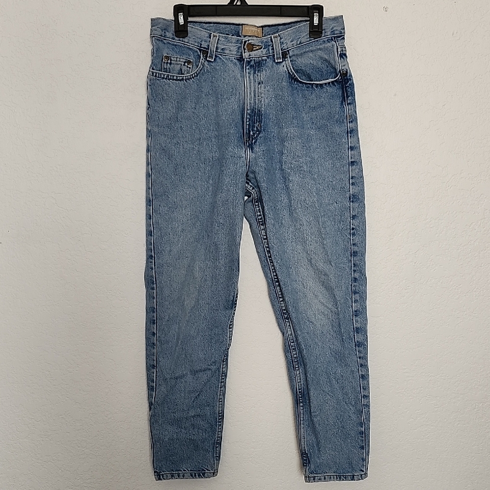 Vintage High Waisted Mom Jeans Denim Light Wash Liz Claiborne Lizwear Petite 12